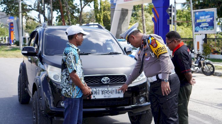 Pengendara Gunakan Nopol Palsu Terjaring Operasi Patuh Turangga Polresta Kupang Kota