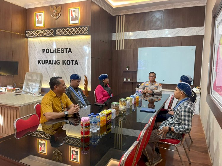 Kapolresta Kupang Kota Terima Kunjungan Silaturahmi dan Berdiskusi dengan GMKI Cabang Kupang