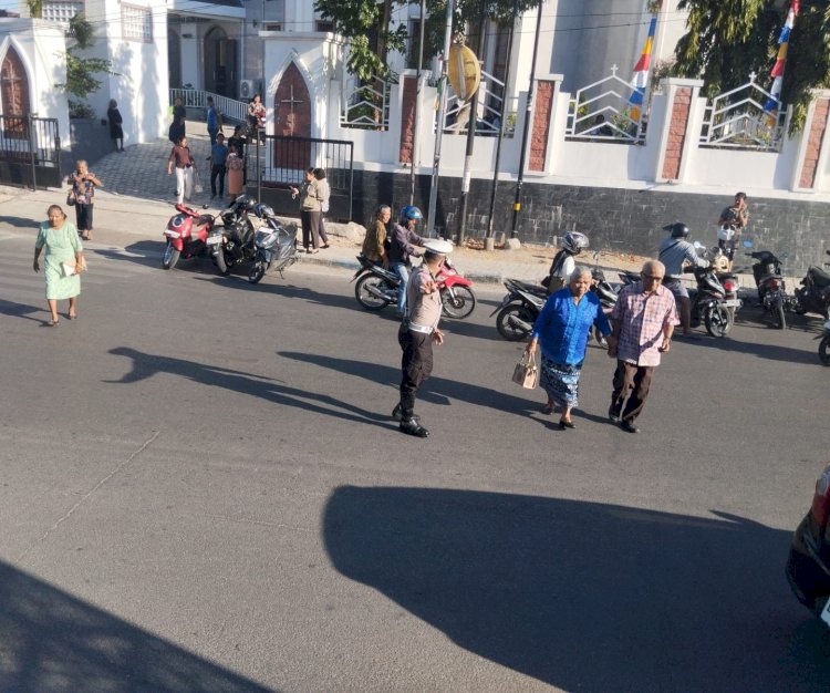 Sinergi Polri, Gereja, dan Masyarakat Wujudkan Ibadah Minggu yang Aman dan Tertib.