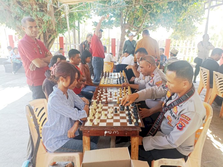 Sambut HUT Kemerdekaan RI Ke-80, Polsek Maulafa Gelar Turnamen Catur.