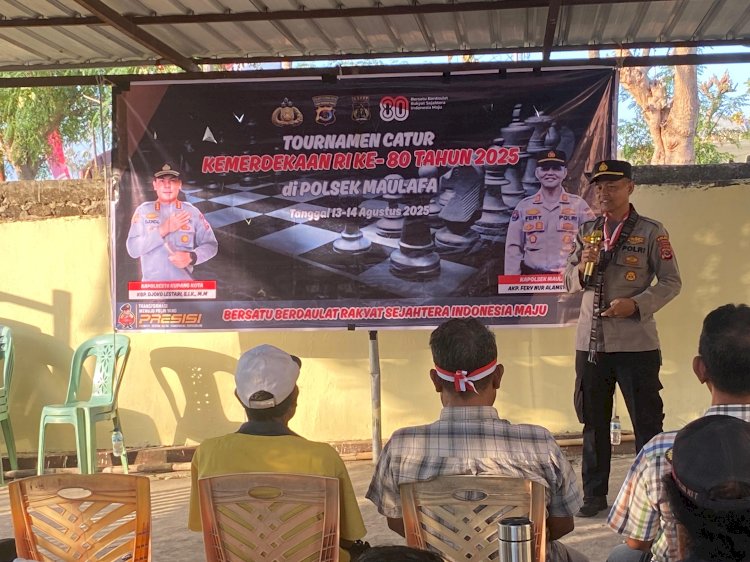 Kapolsek Maulafa Resmi Tutup Turnamen Catur HUT RI ke-80 : Wujud Sinergi Polri dan Masyarakat.