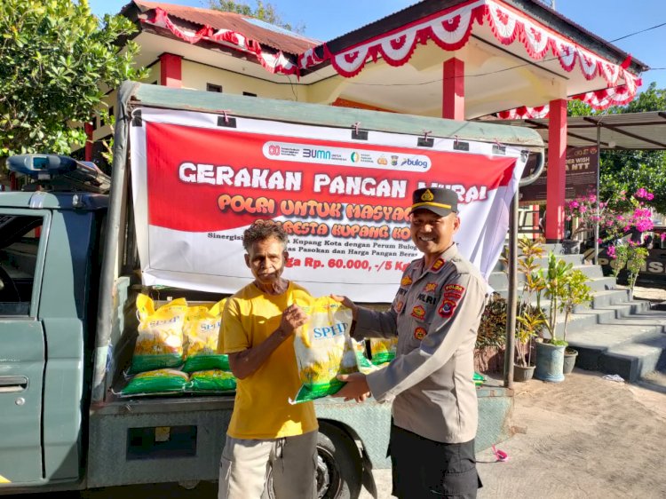 Polsek Maulafa Gelar Gerakan Pangan Murah, Warga Antusias Sambut Penjualan Beras SPHP dengan Harga Terjangkau.