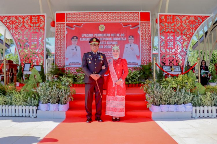 Penuh Khidmat, Kapolresta Kupang Kota Ikuti Upacara Peringatan HUT ke-80 Kemerdekaan RI Tingkat Kota Kupang.