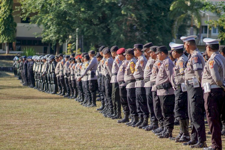 Polresta Kupang Kota Siapkan Ratusan Personel, Amankan Rencana Aksi Damai di Kantor DPRD Provinsi NTT.