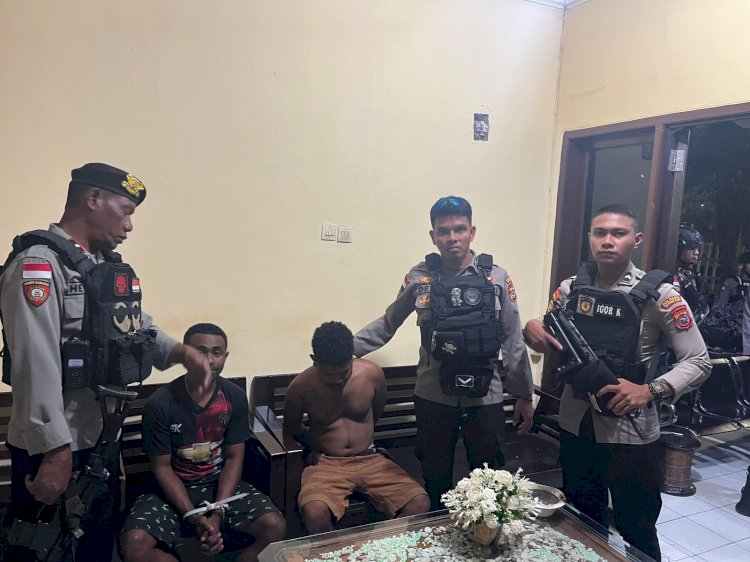 Dua Pemuda Pembuat Keributan di Oesapa, Diamankan Satsamapta dan Polsek Kota Lama.