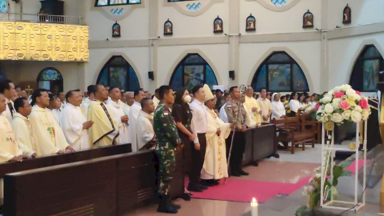 Kapolsek Maulafa Hadiri Pembukaan Musyawarah Pastoral Keuskupan Agung Kupang Tahun 2025