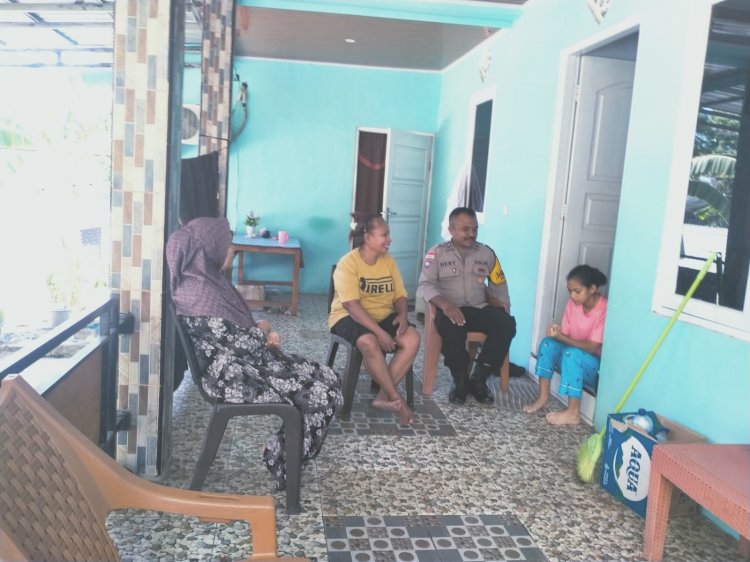 Bhabinkamtibmas Kelurahan Mantasi Laksanakan Patroli Dialogis dan Beri Imbauan Kamtibmas