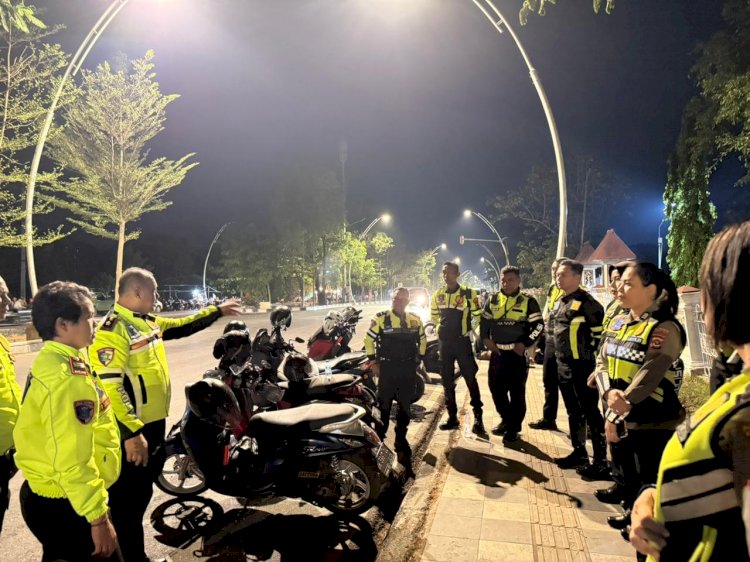 Patroli Antisipasi Balap Liar, Kasat Lantas Turunkan Puluhan Anggota dan Amankan 19 Sepeda Motor.