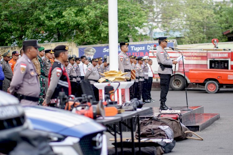Kapolresta Kupang Kota Pimpin Apel Kesiapan Tanggap Darurat Bencana Hidrometeorologi