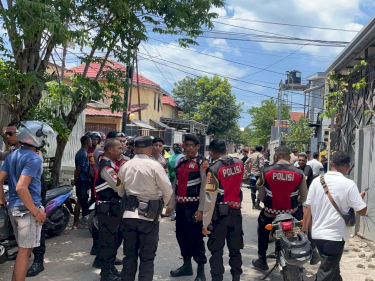 Gerak Cepat Polresta Kupang Kota dan Samapta Polda NTT Redam Bentrok Kelompok Pemuda di Depan Kampus Muhamadiyah Kupang