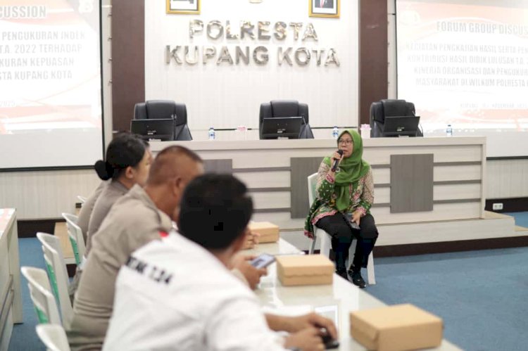 Polresta Kupang Kota dan Lemdiklat Polri Gelar FGD Evaluasi Kinerja Lulusan Bintara T.A. 2022