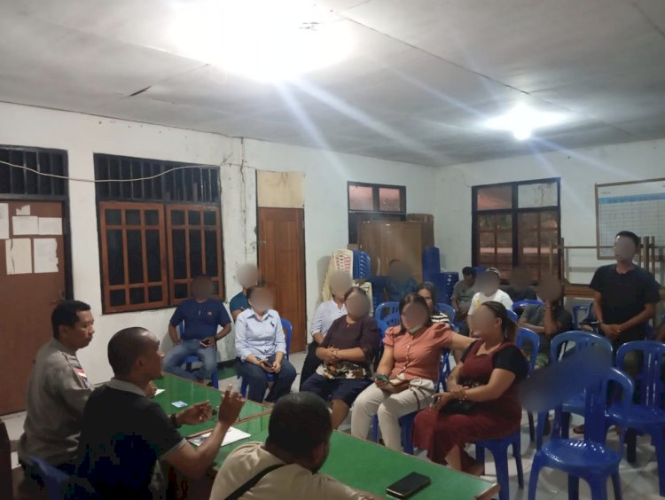 Bhabinkamtibmas Manulai Dua Mediasi Perselisihan Warga, Akibat Postingan Video di Facebook.