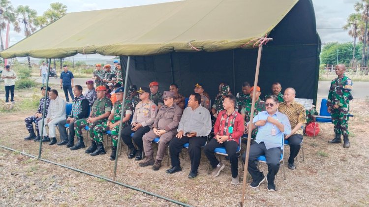 Wakapolresta Kupang Kota Hadiri Peletakan Batu Pertama Pembangunan Batalyon Arhanud 32 Pasgat di Lanud El Tari