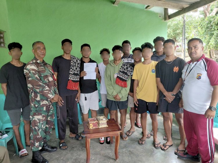 Bhabinkamtibmas Sikumana Inisiasi Problem Solving Kasus Pengeroyokan di Pesta Nikah, Dua Pihak Sepakat Berdamai.