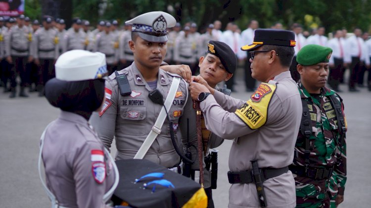 Operasi Zebra Turangga 2025 Dimulai, Polresta Kupang Kota Laksanakan Gelar Pasukan.