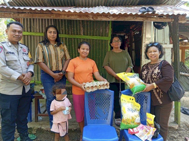 Bhabinkamtibmas Liliba dan Komunitas RBI Salurkan Bantuan untuk Korban Pohon Tumbang, Kapolsek Imbau Warga Waspada Cuaca Ekstrem.