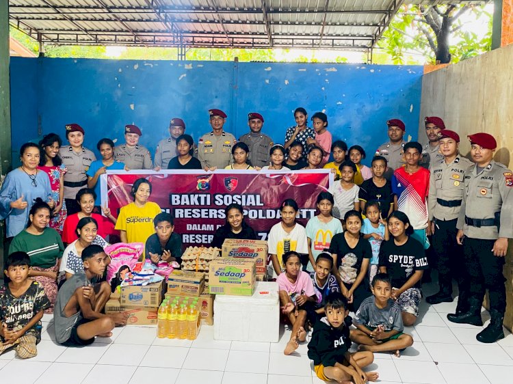 Satreskrim dan Satresnarkoba Polresta Kupang Kota Gelar Bakti Sosial, Rayakan HUT ke-78 Reserse Polri.