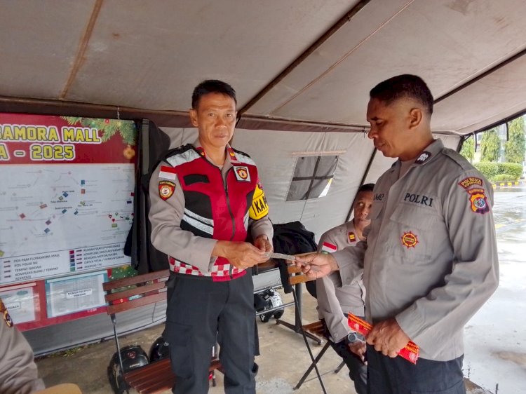 Sidokkes Polresta Kupang Kota Lakukan Pemeriksaan Kesehatan Personel Pos Pam dan Pos Yan Operasi Lilin Turangga 2025