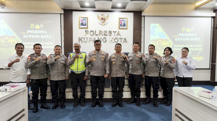 Sosialisasi DIPA Tahun 2026, Kapolresta Kupang Kota Tegaskan Pengelolaan Anggaran Harus Transparan dan Akuntabel.