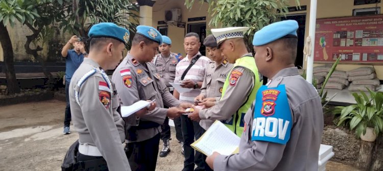 Tegakkan Kedisiplinan Anggota, Seksi Propam Polresta Kupang Kota Gelar Gaktibplin di Polsek Alak