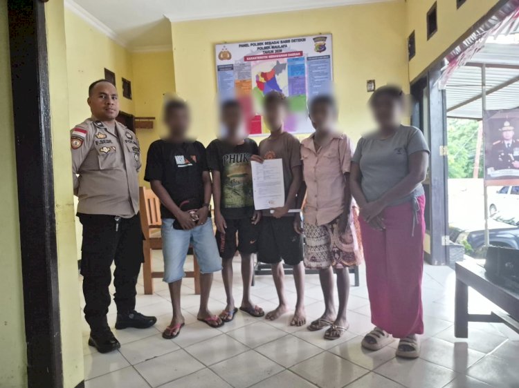 Polsek Maulafa Mediasi Penyelesaian Damai Kasus Pencurian Kabel oleh Dua Remaja di Perumahan Sejahgat Town House Bello.