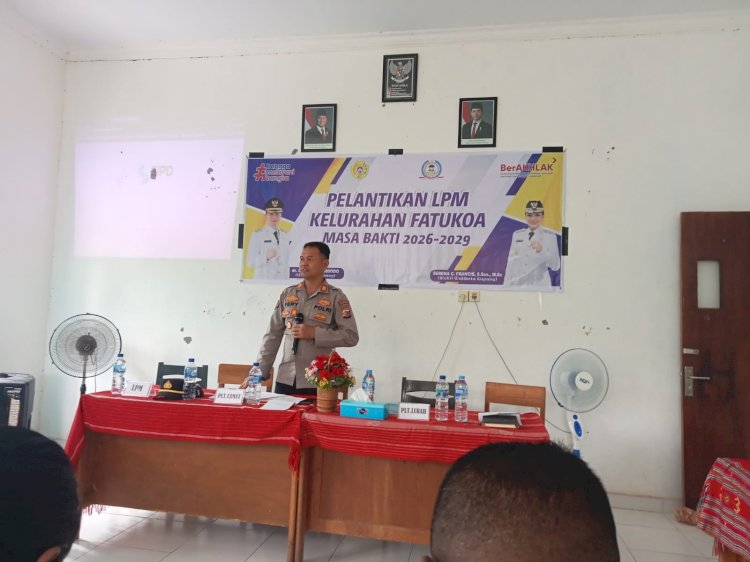Kapolsek Maulafa Berikan Sosialisasi dan Himbauan Kamtibmas di Fatukoa : KDRT, Perselingkuhan, dan Pencurian.