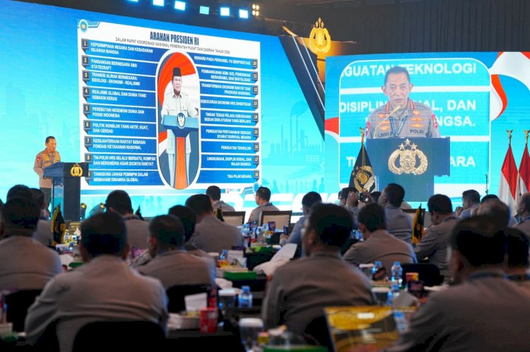 Beri Arahan di Rapim Polri, Kapolri Tegaskan Dukung-Kawal Penuh Program Pemerintah.