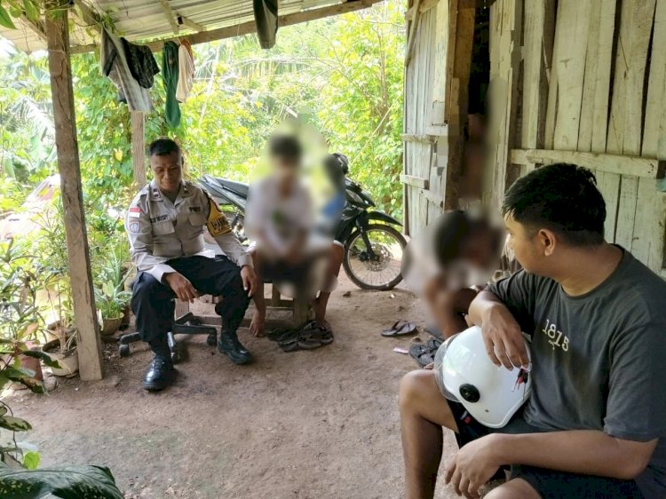 Bhabinkamtibmas Oebufu Tangani Kasus Pencurian, Utamakan Pembinaan Terhadap Terduga Pelaku Anak di Bawah Umur.