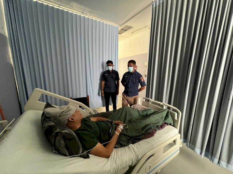 Kepedulian terhadap Personel, Polresta Kupang Kota Laksanakan Home Visite Bagi Anggota yang Sakit.