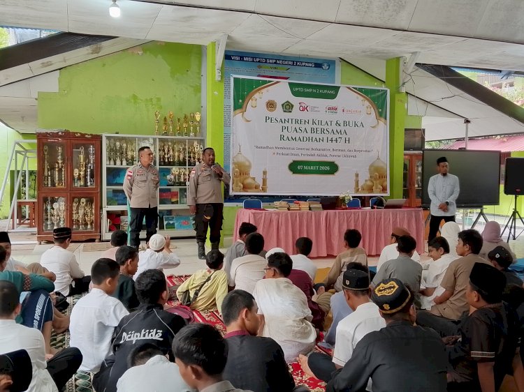 Satbinmas Polresta Berikan Pembinaan Polmas di Pesantren Kilat, Perkuat Karakter Generasi Muda di Bulan Ramadhan.