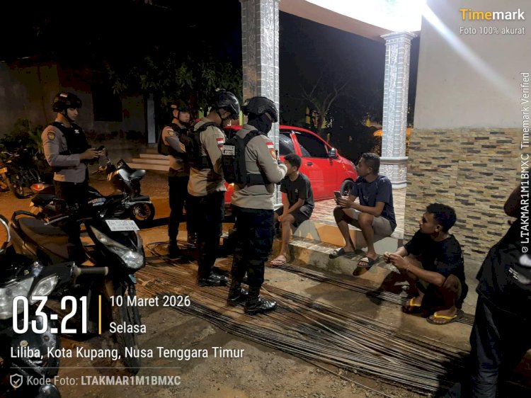 Pastikan Kamtibmas Subuh Kondusif, Sat Samapta Polresta Kupang Kota Sisir Kawasan Pemukiman dan Rumah Kosong.