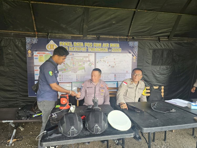 Pastikan Anggota Tetap Prima Saat Bertugas di Bulan Ramadhan, Sidokkes Polresta Kupang Kota Periksa Kesehatan di Pos Ops Ketupat Turangga.