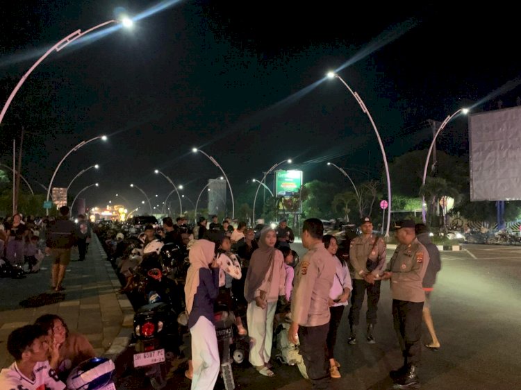 Sub Satgas Binmas Polresta Kupang Kota Ajak Masyarakat Tertib Saat Konvoi Malam Takbiran