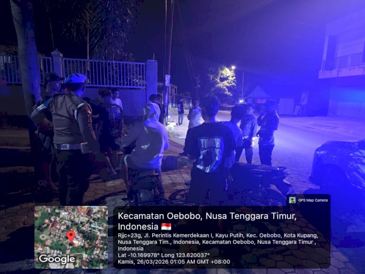 Hadirkan Polisi di Tengah Malam, Patroli Dialogis Polresta Kupang Kota Pastikan Warga Istirahat dengan Tenang.