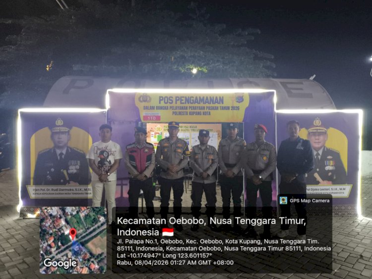 Hadirkan Rasa Aman, Patroli Pamapta Polresta Kupang Kota Sisir Jalur Protokol Hingga Subuh.