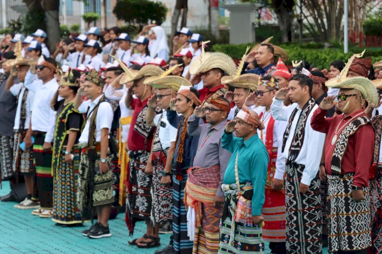 Kapolresta Kupang Kota Hadiri Upacara HUT ke-140 Kota Kupang, Tegaskan Komitmen Jaga Kamtibmas dan Dukung Pembangunan.