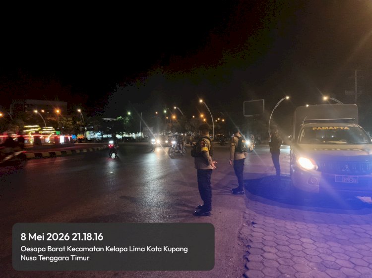 Patroli Lampu Biru Satsamapta Polresta Kupang Kota Intensif Digelar, Jaga Situasi Tetap Kondusif.