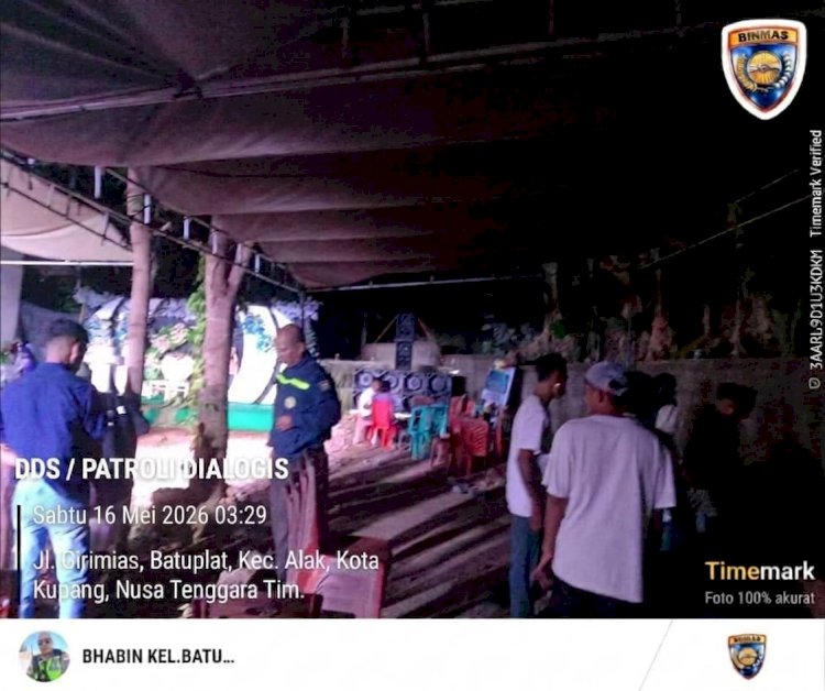 Bhabinkamtibmas Batuplat Respons Cepat Keluhan Warga, Hentikan Pesta yang Berlangsung Hingga Dini Hari.