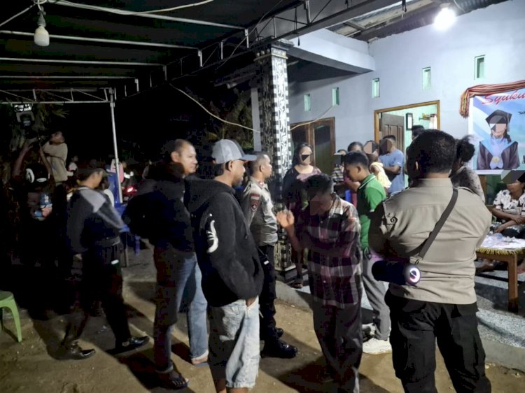 Patroli Cipta Kondisi Polsek Maulafa Dini Hari: Amankan Korban Penganiayaan dan Bubarkan Dua Acara Wisuda Melebihi Batas Waktu.