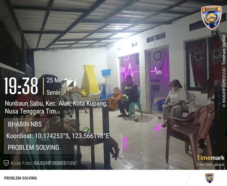 Bhabinkamtibmas Nunbaun Sabu Mediasi Perselisihan Warga, Sengketa Sejak 2021 Berakhir Damai.