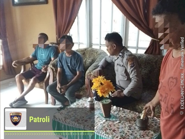 Bhabinkamtibmas Namosain Berhasil Mediasi Kasus Pengancaman Antar Saudara, Kapolsek Alak Imbau Warga Utamakan Musyawarah.