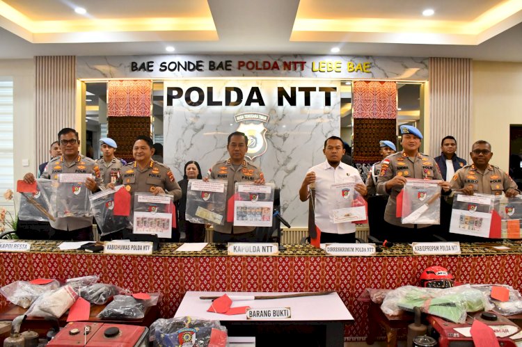 Polda NTT Ungkap 76 Kasus Kejahatan Konvensional, Kapolda Tegaskan Tidak Ada Ruang bagi Pelaku Kriminal.