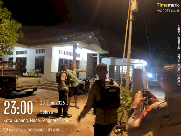 Hadir di Tengah Masyarakat, Patroli Lampu Biru Polresta Kupang Kota Dapat Apresiasi Warga.