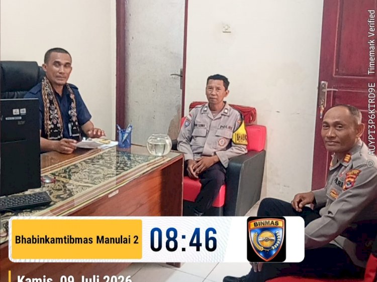 Sinergi Jaga Kamtibmas, Kapolsek Alak dan Bhabinkamtibmas Sambangi Kantor Lurah Manulai II
