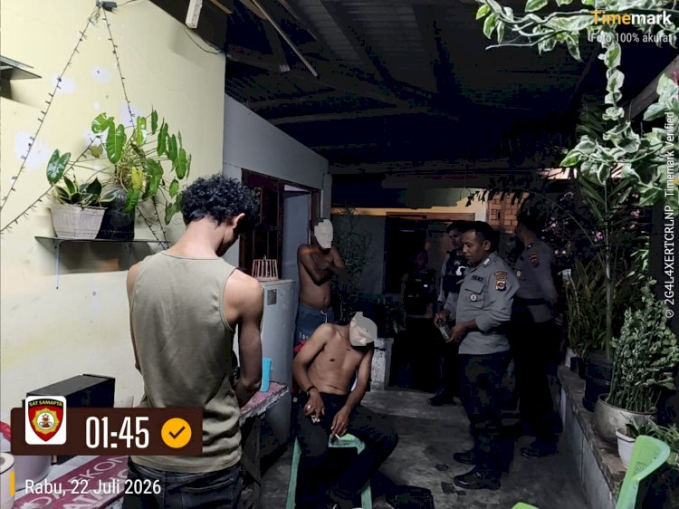 Patroli Lampu Biru Sat Samapta Polresta Kupang Kota Respon Cepat Aduan Warga Soal Pesta Miras dan Musik Keras.