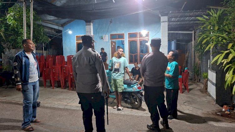 Patroli Cipta Kondisi Polsek Maulafa Amankan Wilkum, Bubarkan Karaoke Pemuda yang Resahkan Warga di Oepura.