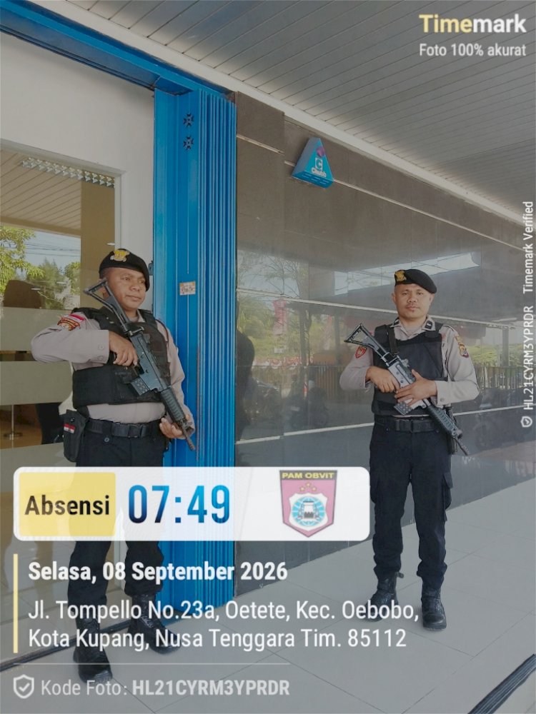 Polresta Kupang Kota Intensifkan Pengamanan Objek Vital, Jaga Keamanan Aktivitas Perbankan.