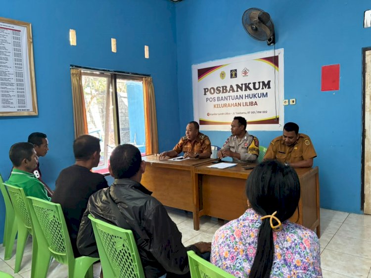 Bhabinkamtibmas Liliba Dampingi Penyelesaian Masalah Tanah Jalan dengan Cara Musyawarah