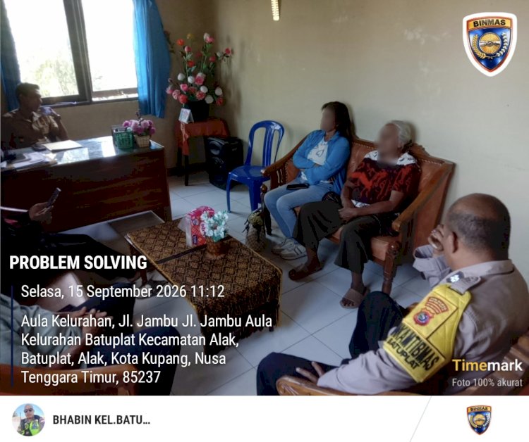 Bhabinkamtibmas Batuplat Dampingi Mediasi Persoalan Jual Beli Tanah, Kedua Pihak Tempuh Jalan Damai.