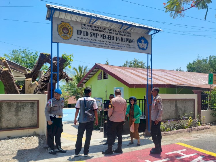 Cegah Tawuran Pelajar, Pamapta Polresta Kupang Kota Sambangi Sejumlah SMP.
